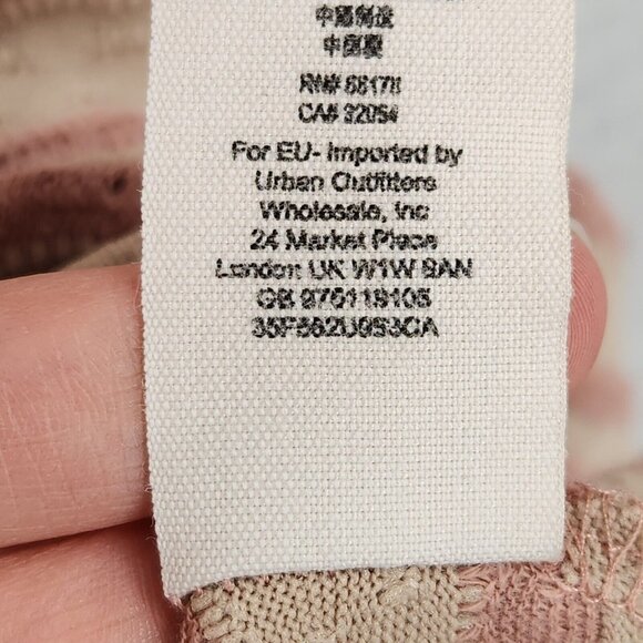 Free People Shirt Womens Extra Small Pink Cream Striped Peplum Tank Top Knit - Picture 11 of 13